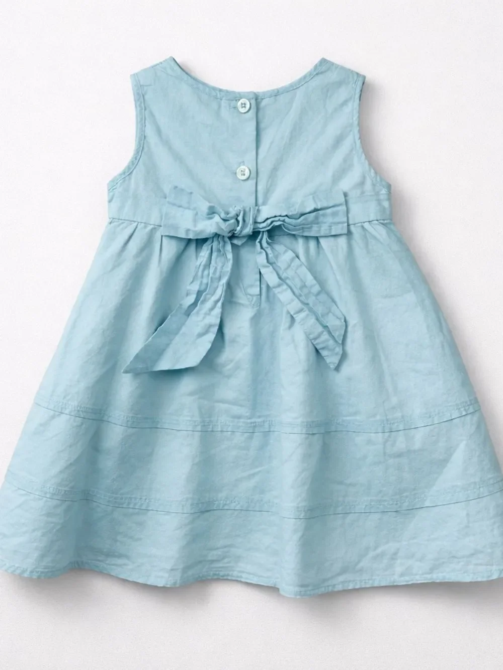 Baby Togs blue smocked embroidered cotton dress size 2T
